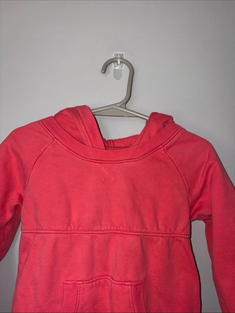 Girls Coral Hooded Sweatshirt Dress 4T